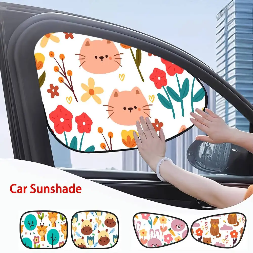 

Cartoon Animal Pattern Car Side Window Sunshade - Sun Block Film, UV Protection, Curtain, Sun Visor Cover