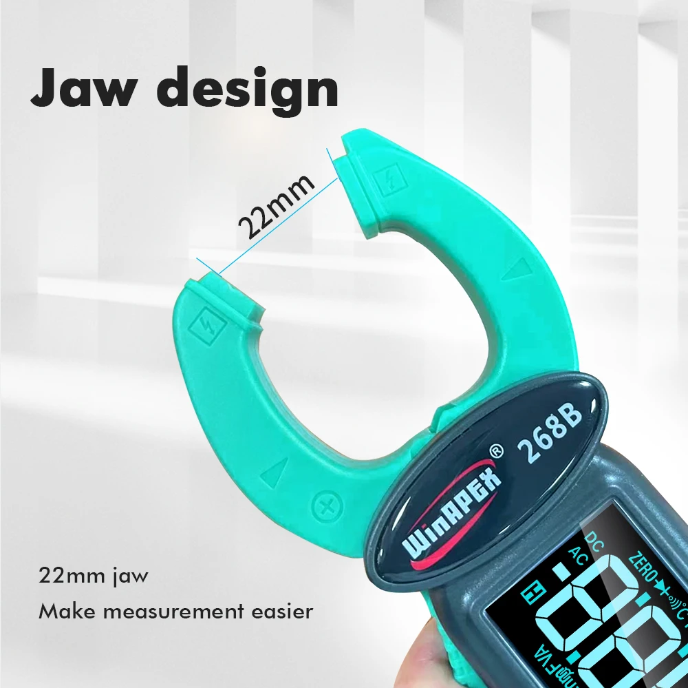 WINAPEX DC AC 0,1 mA Hochpräzises Zangenmessgerät True RMS Digitalmultimeter mit Stromleckerkennung von Haushaltsgeräten – Detail 12