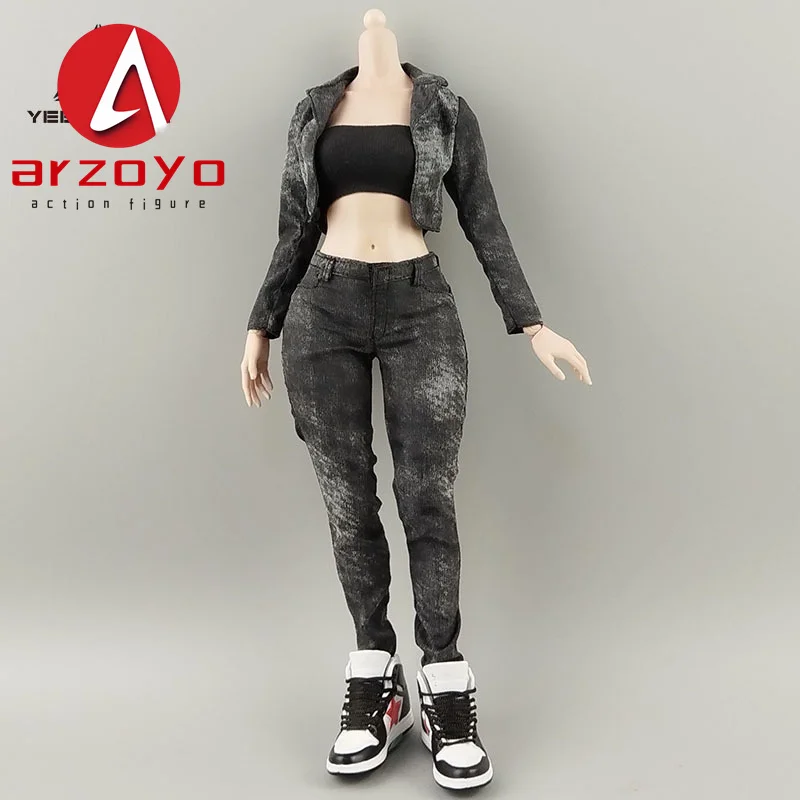 1/6 สั้นชุดกางเกงขาสั้นจีบกระโปรงยาวกางเกงเสื้อผ้ารุ่น 12 ''BJD AT202 ทหารหญิง Action Figure Body