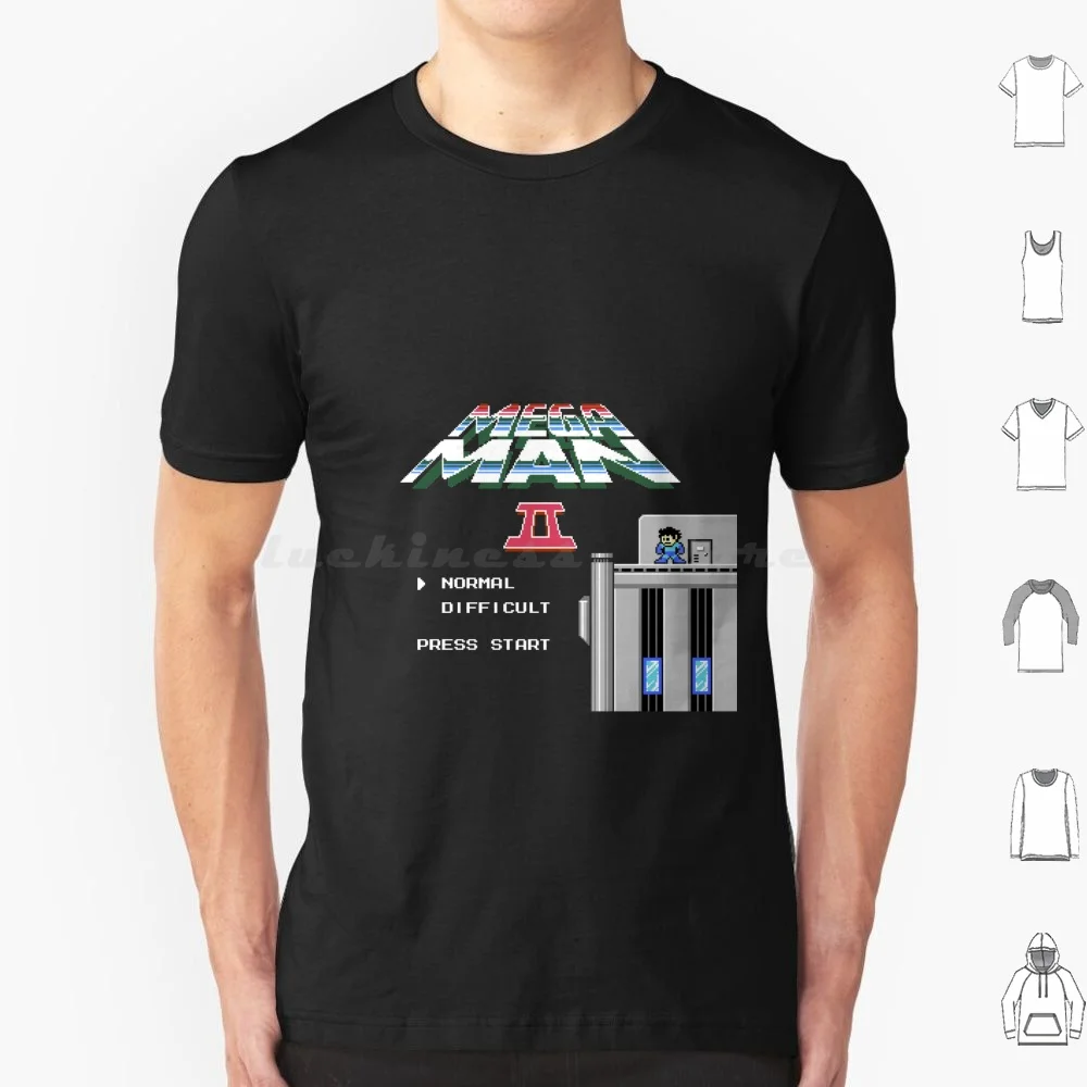 Megaman 2-He's Up On The Effin' T Shirt Big Size 100% Cotton Games 8 Bit Megaman Mega Man Game 8bit Nes Retro Pixel Nerd Geek