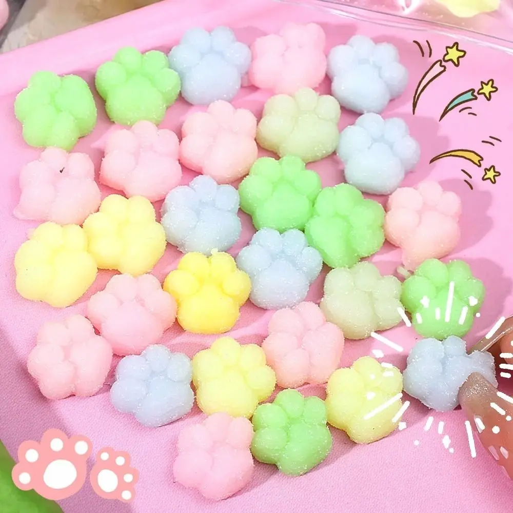 10 Uds. Nuevo Mini Pata de Gato TPR, palo para apretar, juguete de descompresión creativo antideslizante, regalo para bebés y niños, juguete transparente para pellizco de Pata de Gato