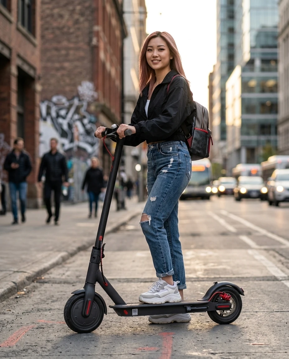 Black 8.5-inch Two-wheeled Electric Scooter With 36V10.4Ah Lithium Battery (2026 Aluminum Alloy)