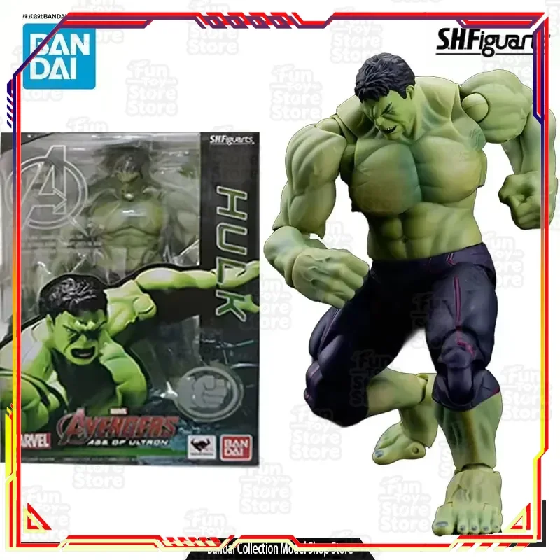 Bandai SHF Avengers Hulk Actionfigur Modellbausatz Anime-Spielzeug Sammlerstück Geschenk für Jungen Offiziell Lizenziertes Marvel Superhelden PVC