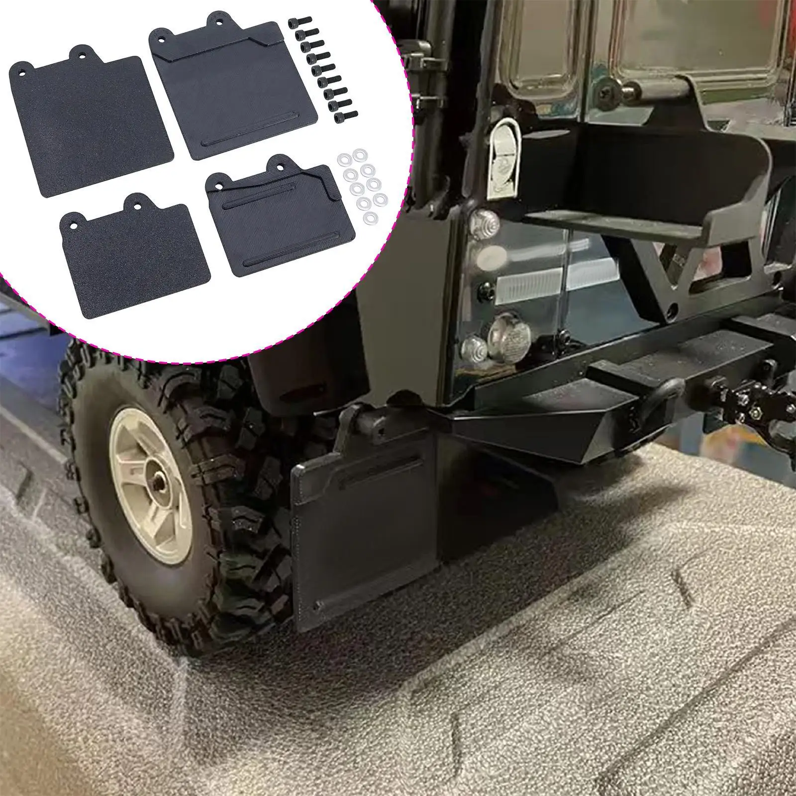 2 stuks simulatie spatbord schaal 1:8 draagbare doe-het-zelf voering decoratie voor RC auto