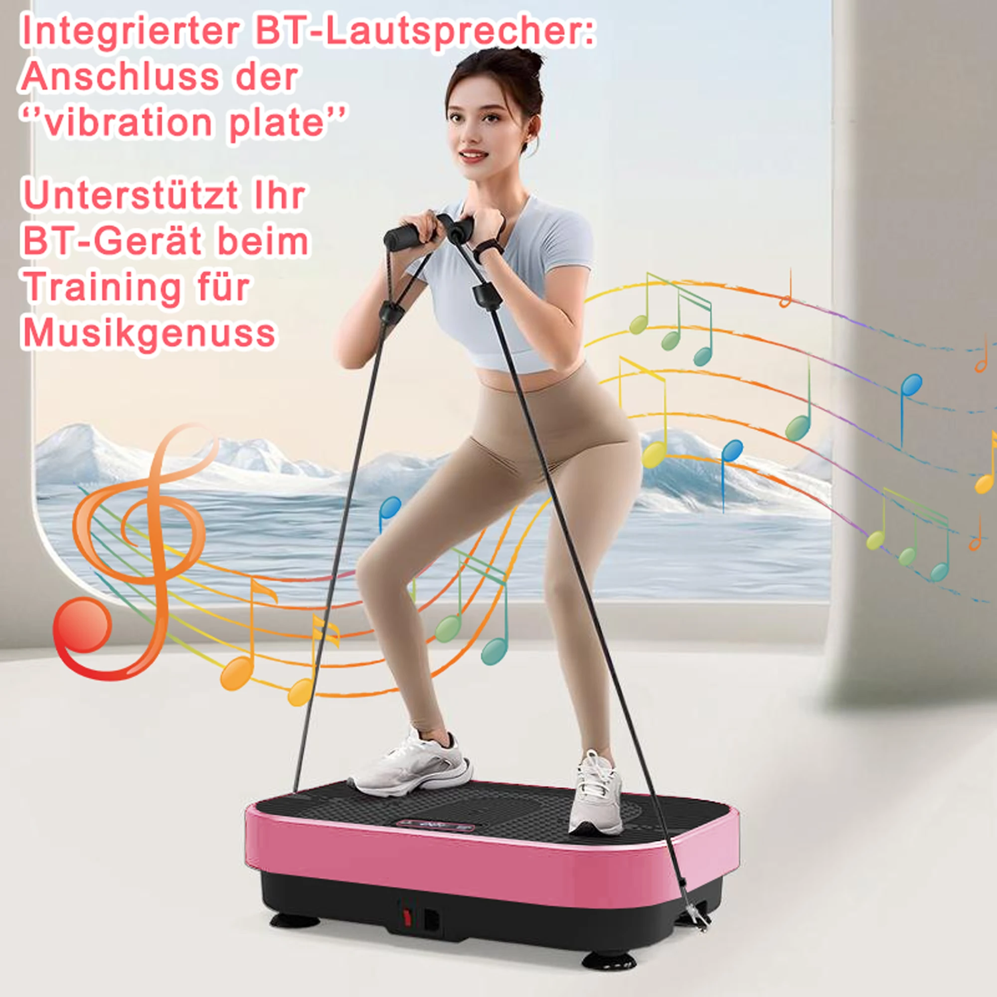 Vibration Plate Exercise Machine With Light Whole Body Workout Power Vibrate Platform Vibration Plate Lymphatic Drainage