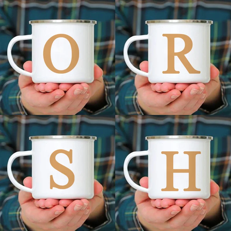 Letter Print Enamel…