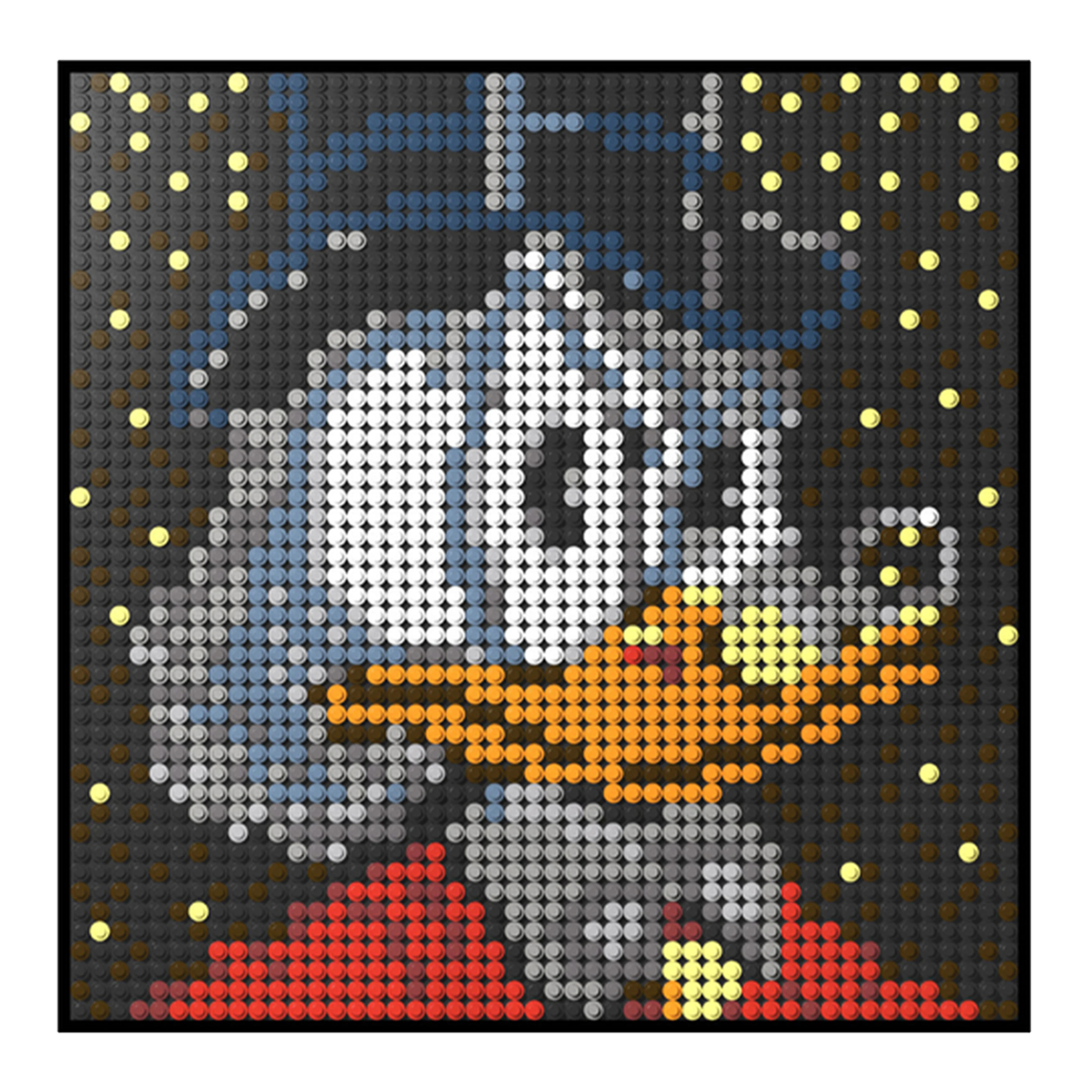 

2313PCS 31200 MOC Module UNCLE $CROOGE Pixel Art Movie Character Building Blocks Mosaic Display Decoration Model Holiday Gift