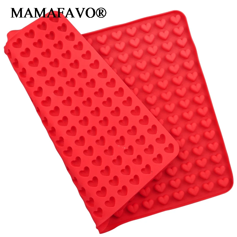 255 cavity Heart-shaped Baby Birthday Cake Decorating Tool Silicone Cake Mold Muffin Chocolate Cookie Baking Mould Pan F125