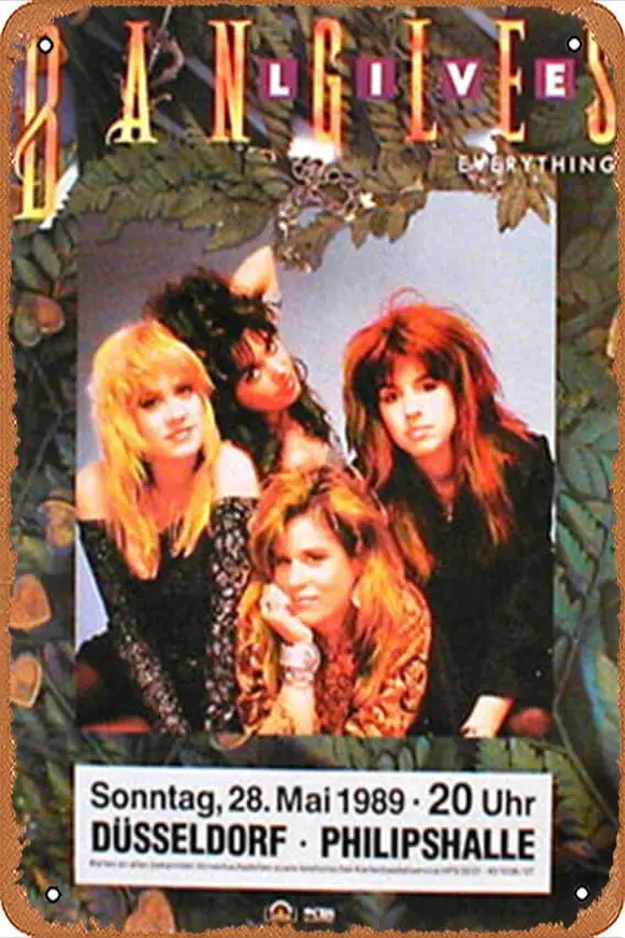 Bangles concert poster Poster Retro Metal Tin Sign Vintage Sign for Home Coffee Wall Decor 8x12inch 1pc sign sign