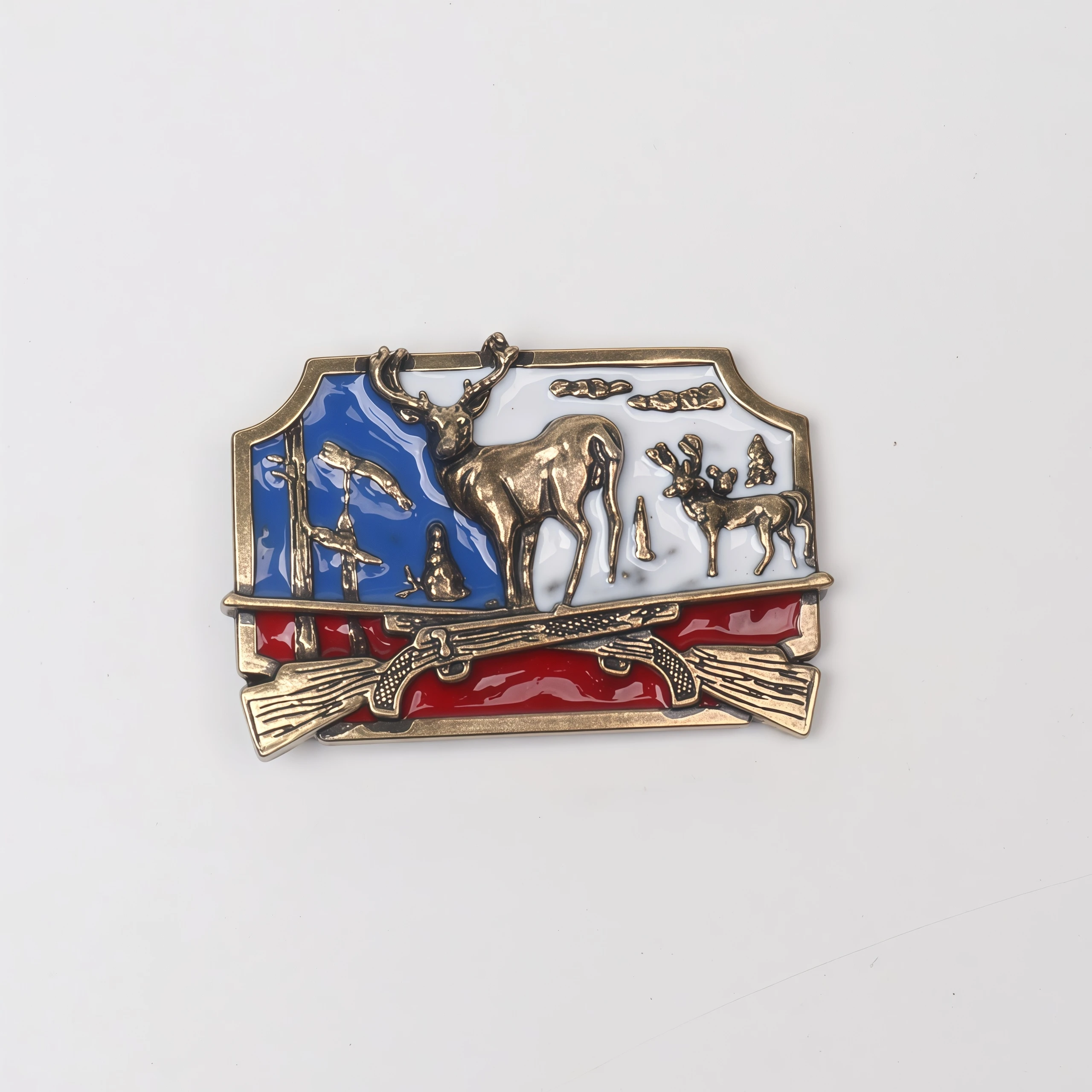 1 Piece Belt Buckle - Retro Western Style Buckle - Wide Belt Metal Buckle