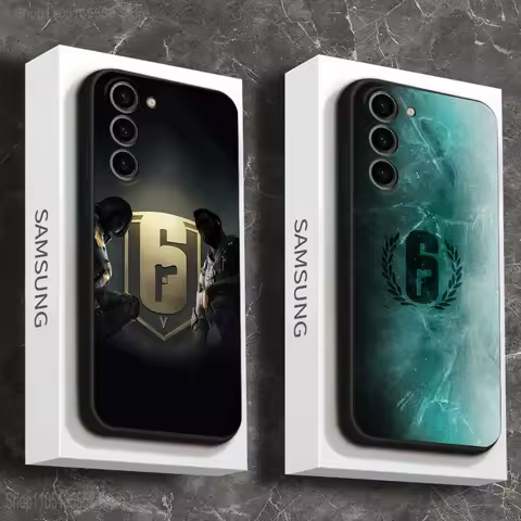 Rainbow S-Six S-Siege-S Phone Case For Samsung Galaxy A 91,80,73,72,71,53,52,51,22,5G Shockproof Soft Black Cover