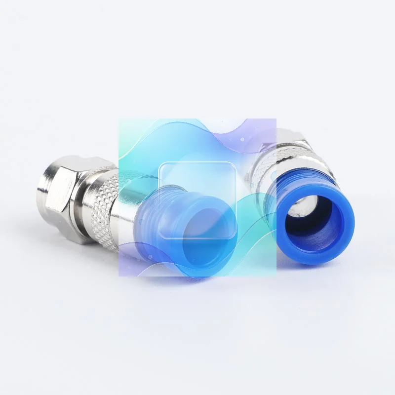 RG6 F Compression Connectors 10Pcs Waterproof Easy Install for Home TV Antenna Satellite System Coaxial Cable Installation