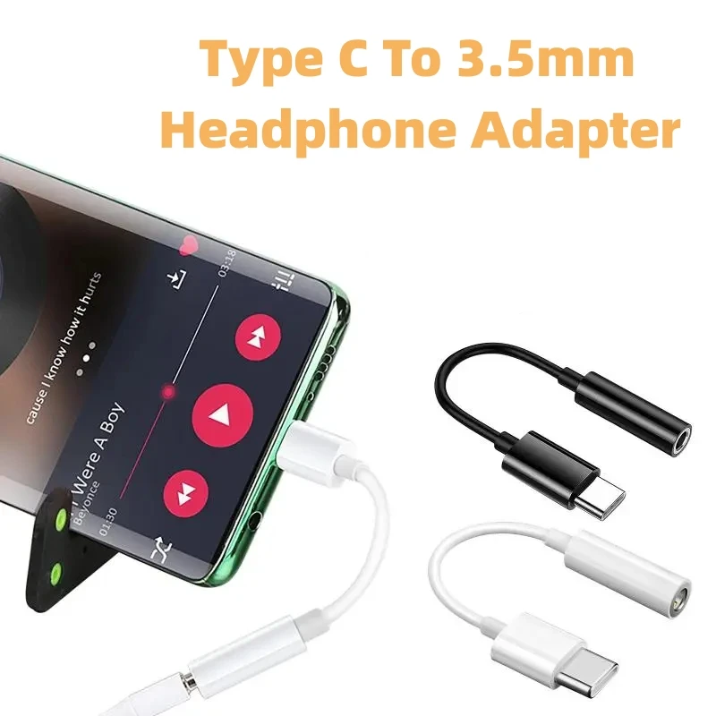 Type C To 3.5mm AUX Jack Headphone Adapter Usb-C To 3 5mm Jack Audio Cable  for Huawei Xiaomi Redmi