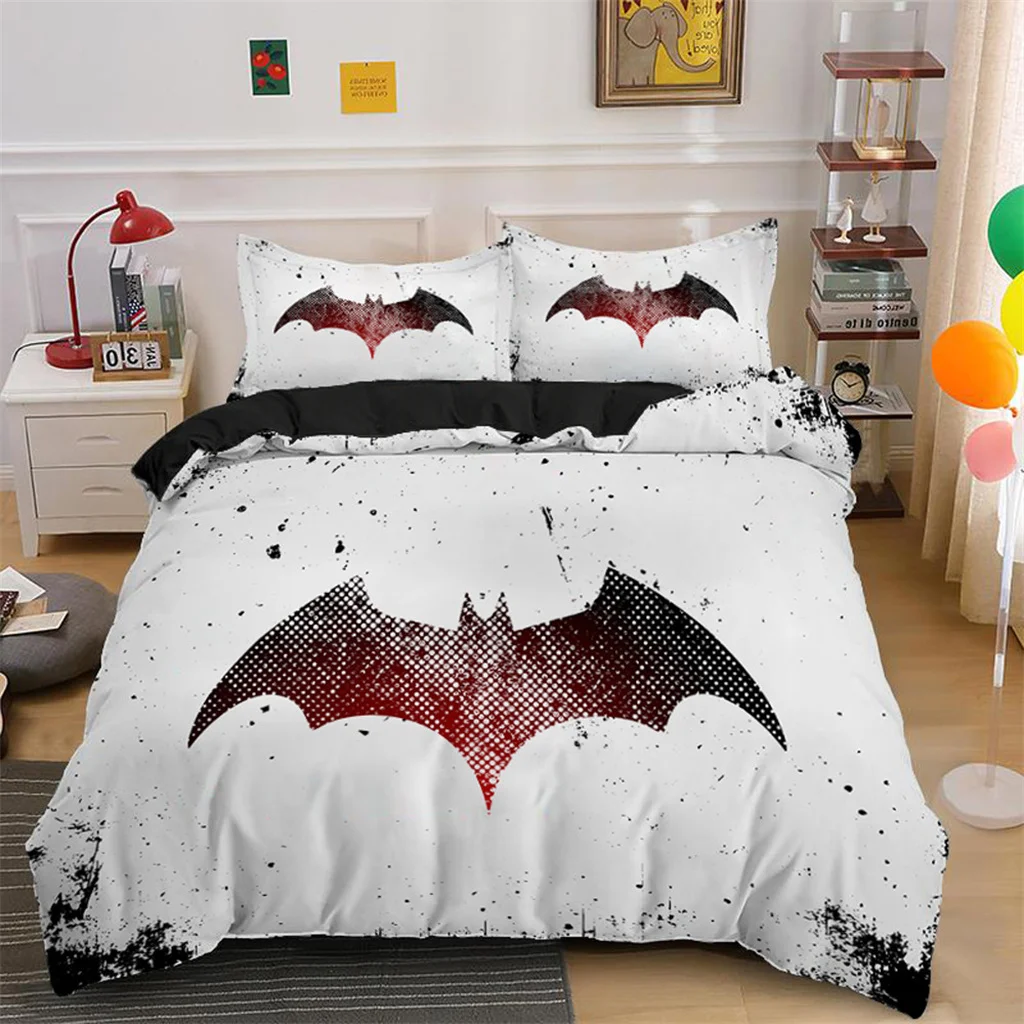 

Halloween Flying Vampire Bedding Set Bats Duvet Cover Witchcraft Magic Polyester Comforter Cover Single Double King Bedclothes