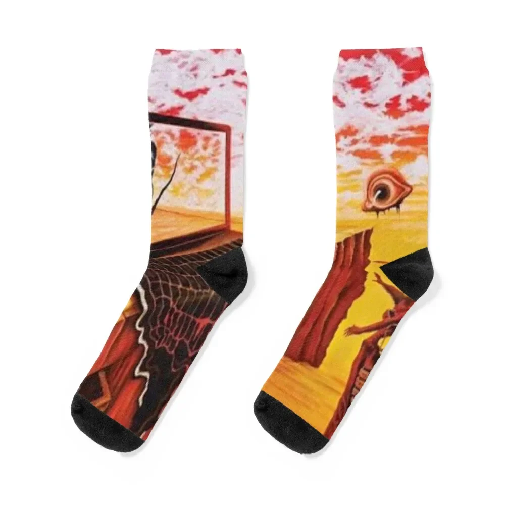 

Salvador Dali Art Print Socks hockey funny sock anti slip football Mens Socks Women's