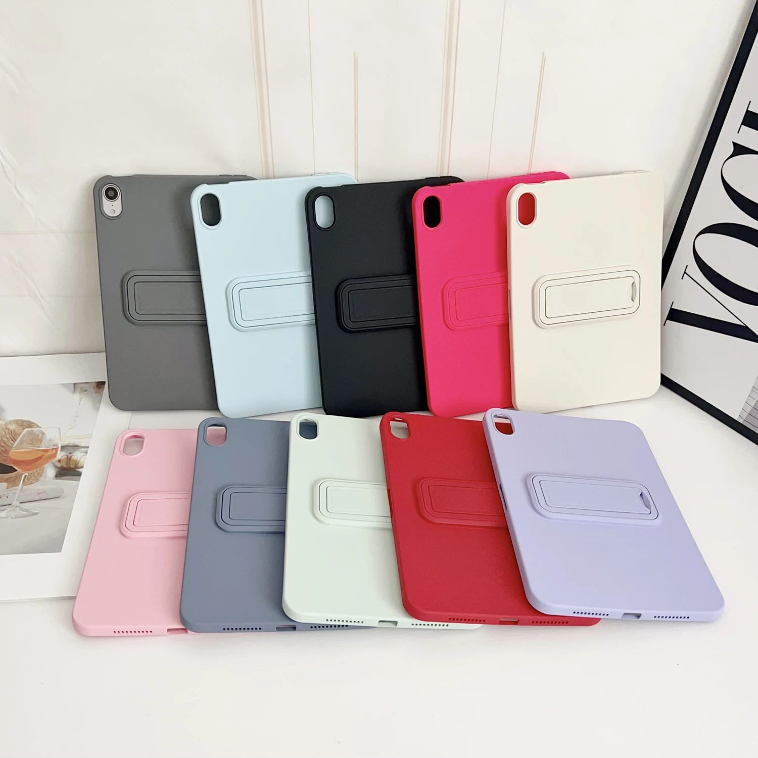 

Чехол-подставка для iPad 2024 2025 Pro Air 10,2 10,9 11 дюймов 4 5 6 7 8 9 Чехлы 10-го поколения с мини-подставкой Мягкий силиконовый чехол