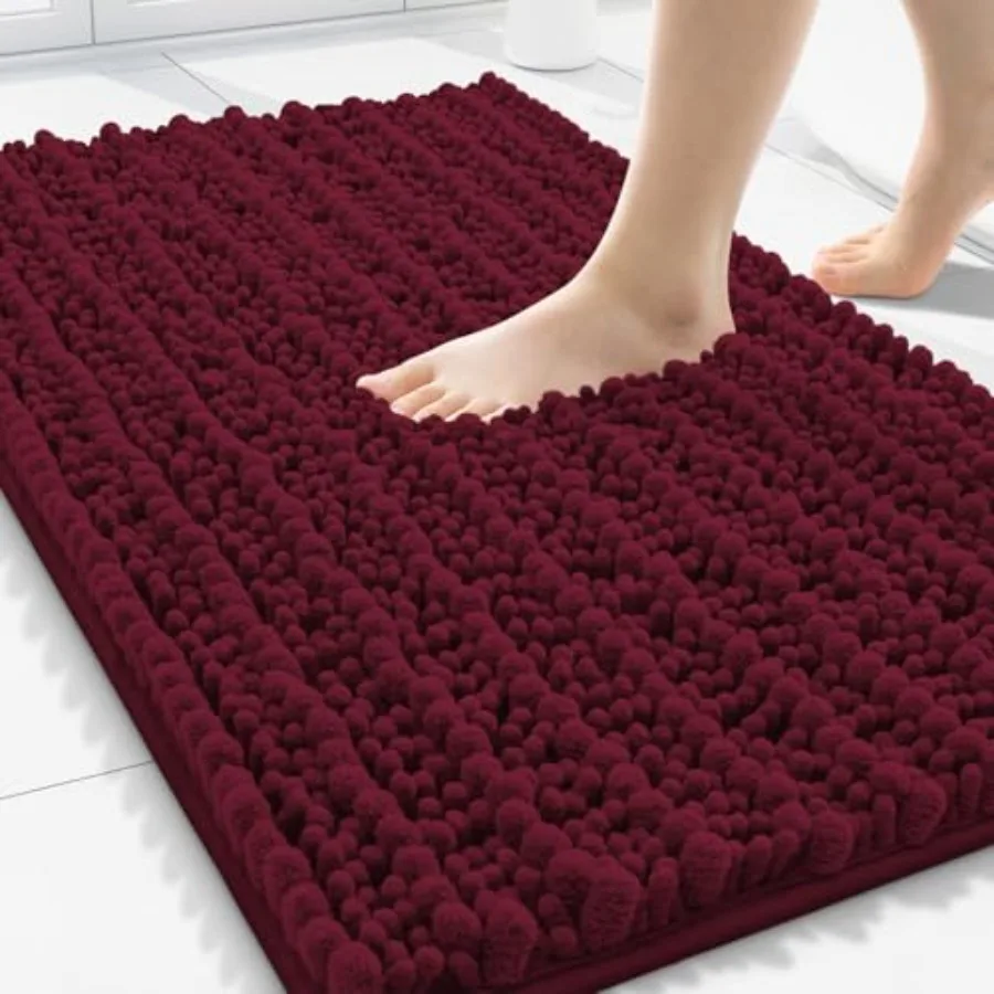 

Smiry Bathroom Rugs Mat 30x20 Extra Soft Absorbent Chenille Bath Rugs Non Slip Rubber Backing Machine Washable Quick Dry Bath M
