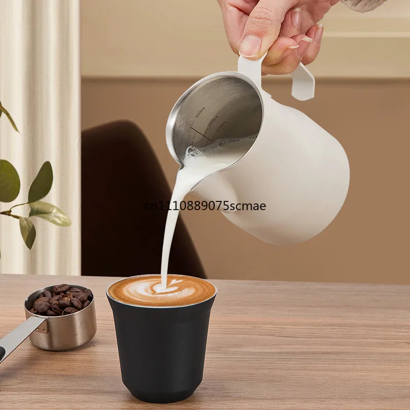 Milk tank Stainless steel color latte cup Italian coffee milk foam tank cup