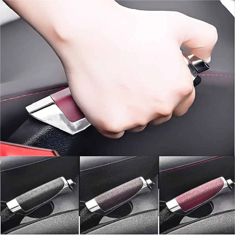 Universal Car HandBrake Cover PU Leather Handbrake Guard Case Gear Shift Protector Decoration Car Interior Accessories