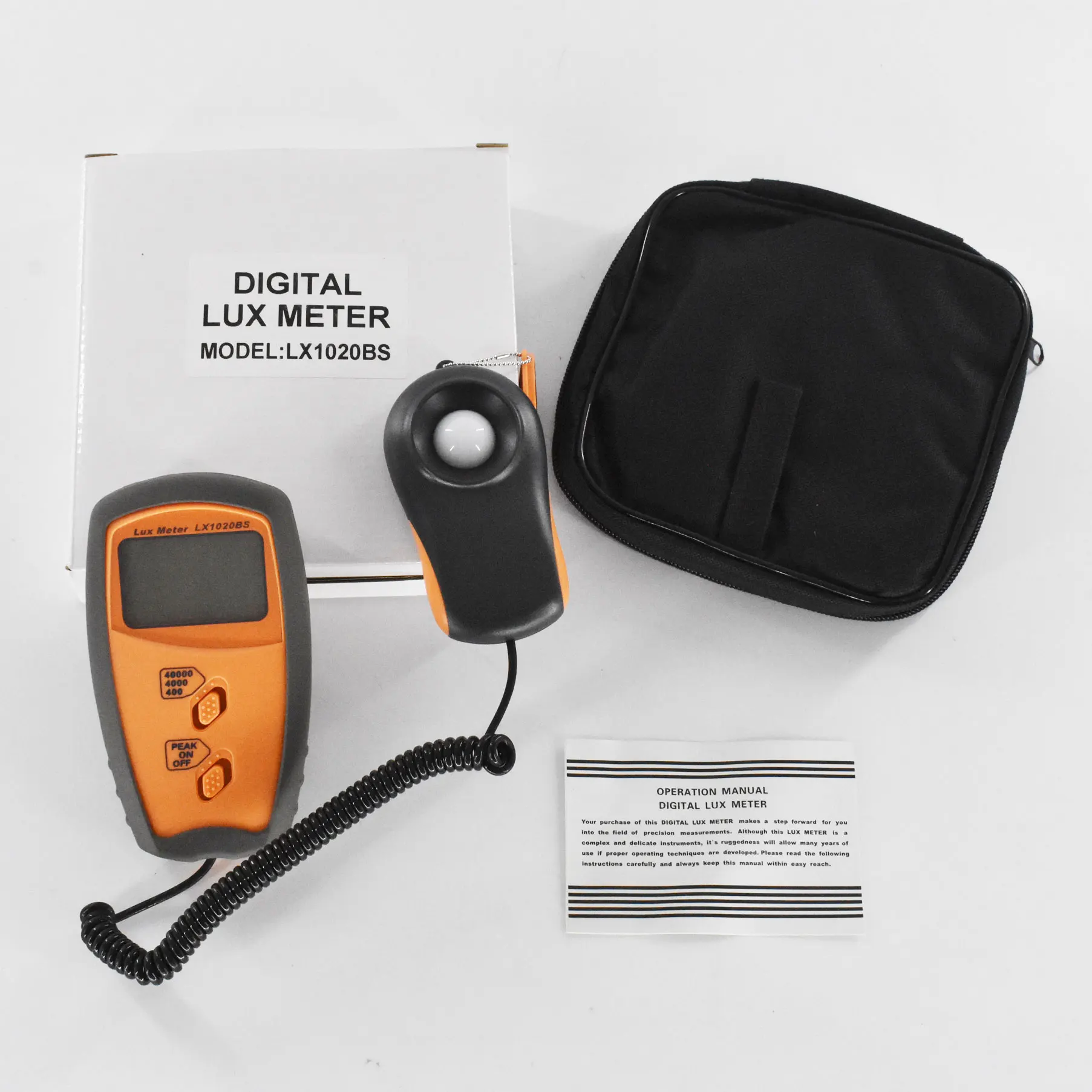 Luxmeter วัด LX1020BS แบบดิจิตอลขนาด0.1 ~ 40,000Lux เครื่องวัดแสง
