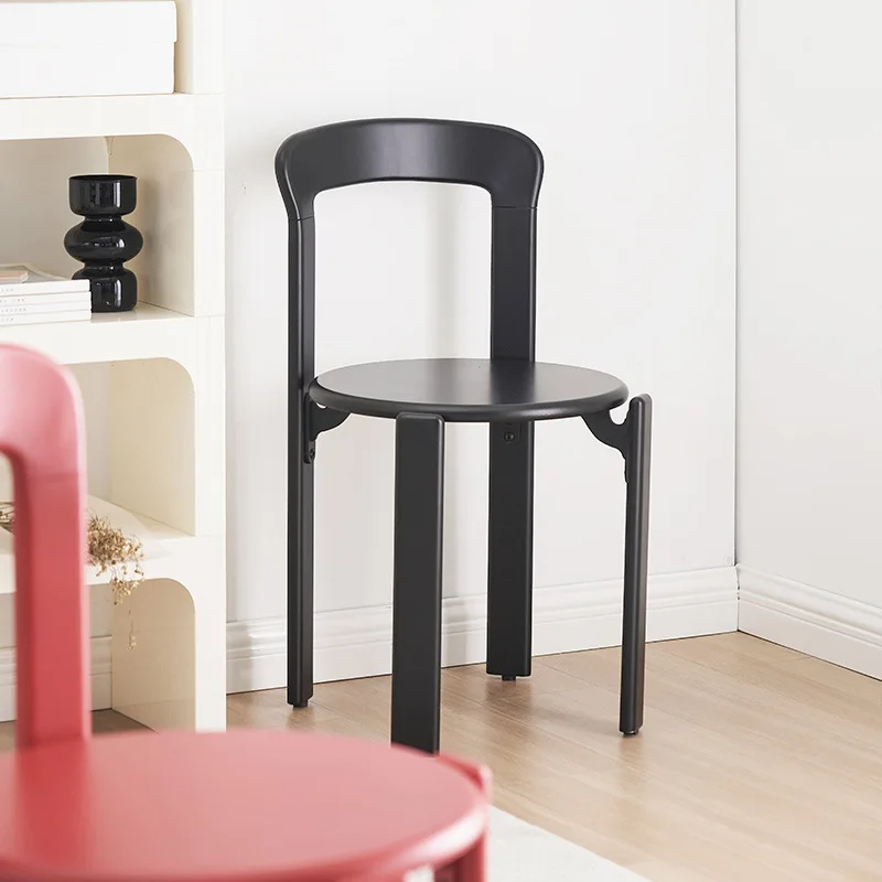 Luxury Dining Chair Solid Wood Load-bearing Stackable Living Room Chairs Nordic Minimalist Easy-to-clean Living Room Furniture