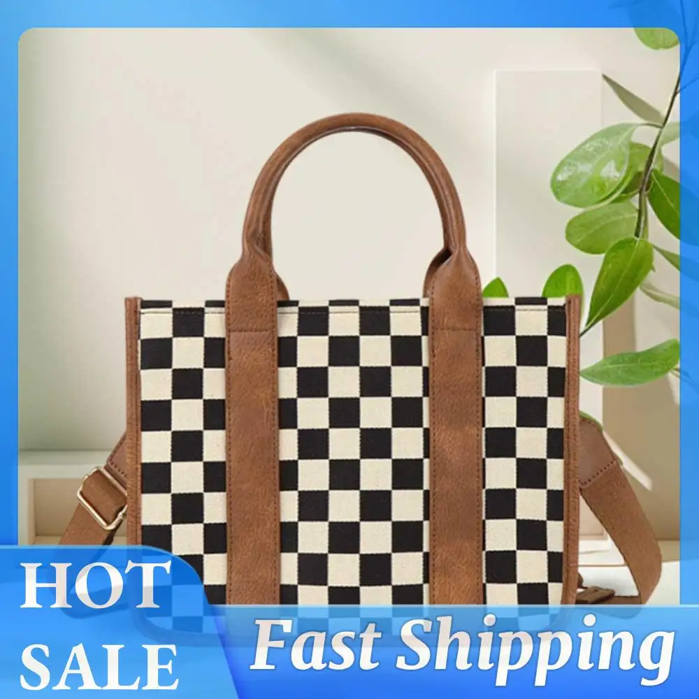 

Women Canvas Slouchy Tote Handbag Zipper Closure Stylish Crossbody Bag Adjustable Strap Daily Commuting Bag Large Work Bag
