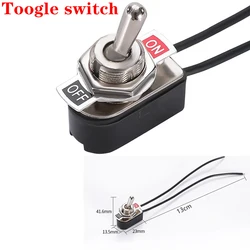 AC 250V 6A On/Off Prewired Standard Toggle Switch With Wire Cable KNS-1 SPST Contacts Switch Electrical Equipment