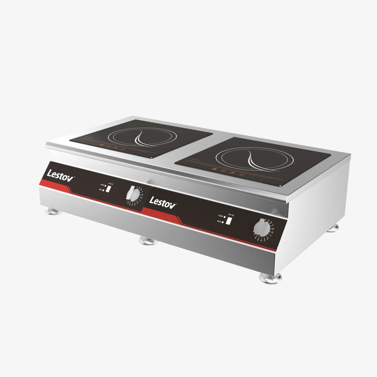 5000W Commercial Induction Range Cooker Double Burners for Fast Food Restaurant Kitchen