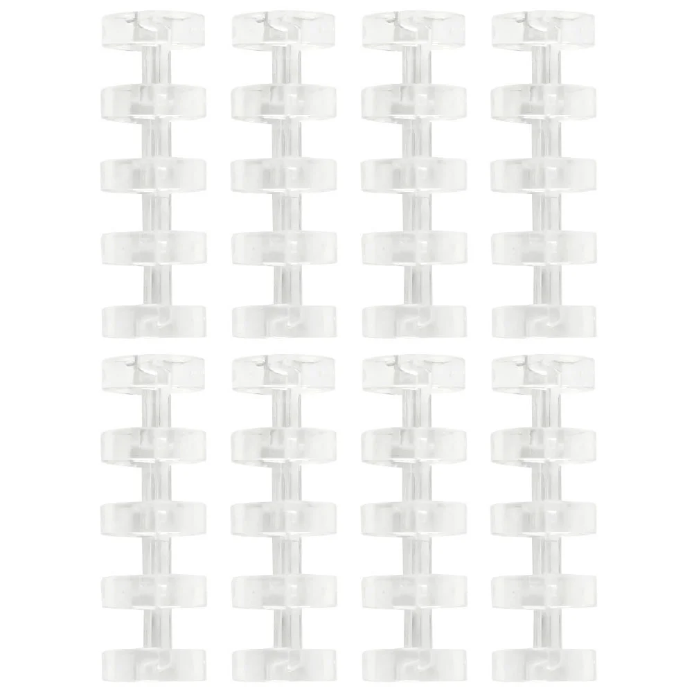8 Pcs Binder Clips Ring Loose Leaf Scrapbook Creative File Storage Hand Account Stationery Segmented Five-hole