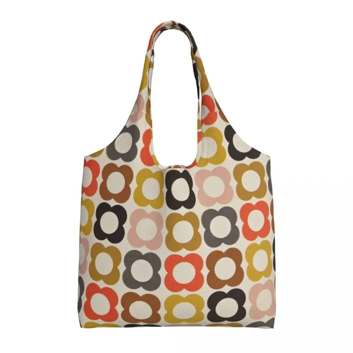 

Custom Reusable Flowers Orla Kiely Shopping Bag Women Canvas Shoulder Tote Bag Portable Scandinavian Grocery Shopper Bags