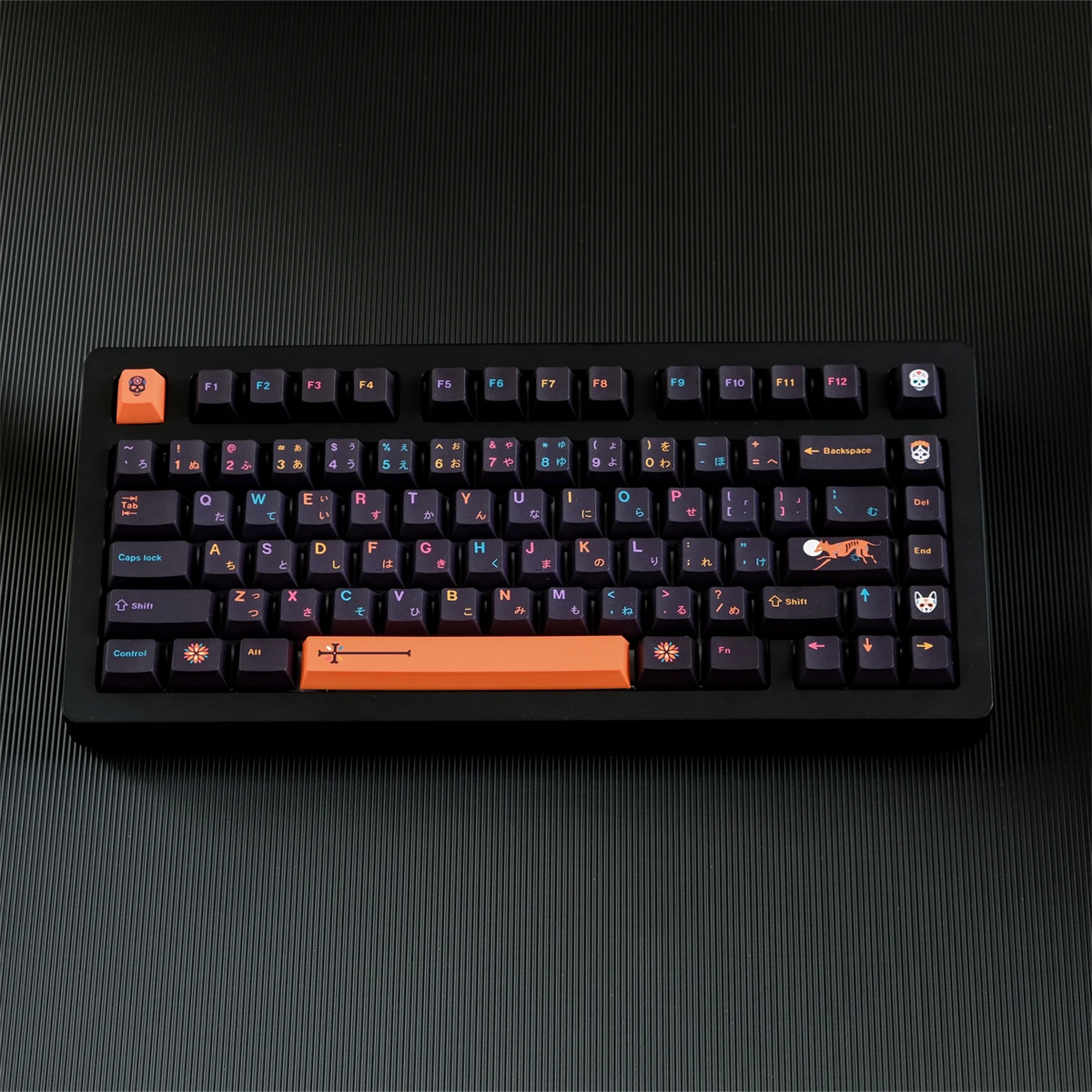 Gmk mictlan keycaps 129 teclas pbt 5-lado corante-sublimação cherry perfil japonês keycaps para teclado mecânico mx switch