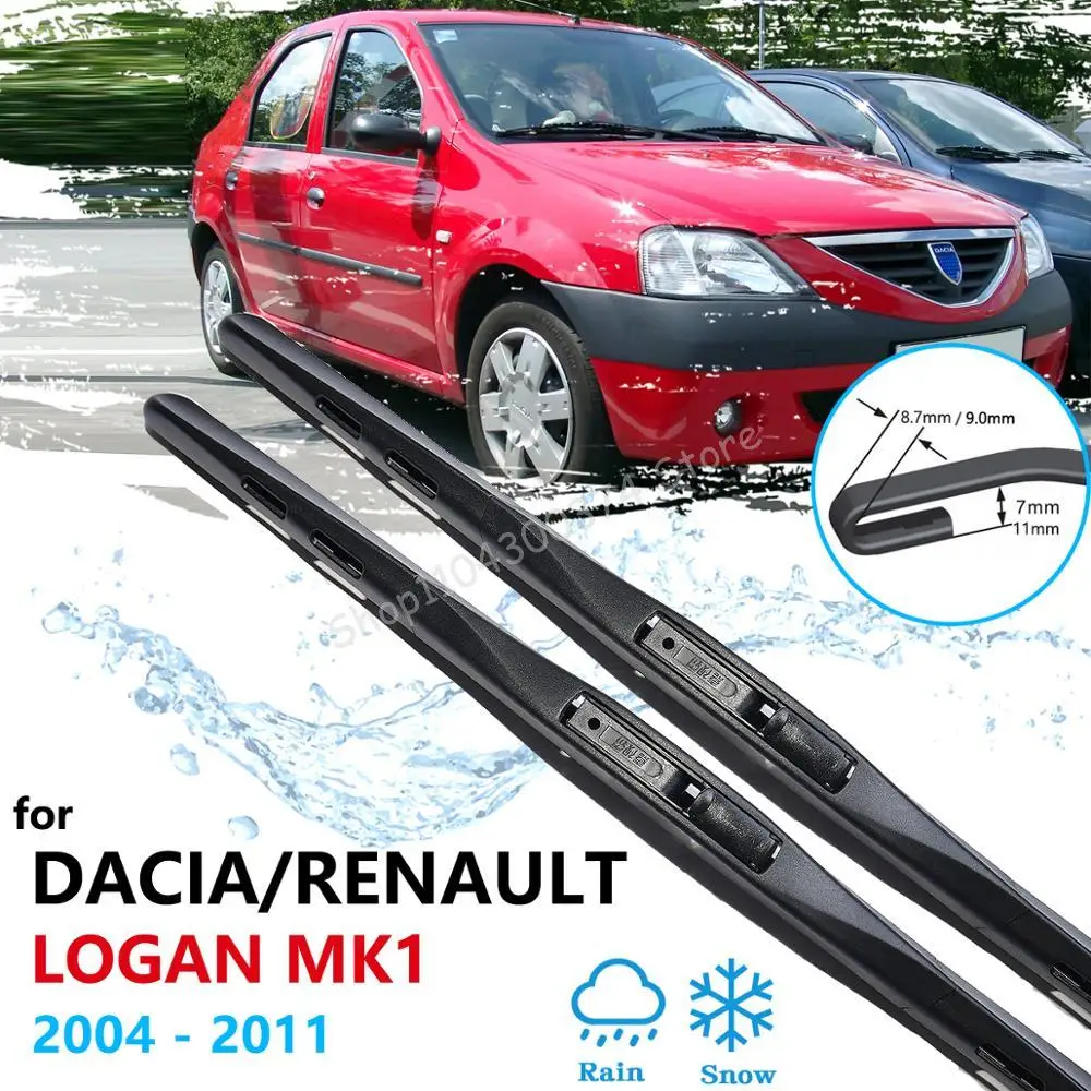 

Car Wiper Blades for Dacia Renault Logan 1 I 2004 2005 2006 2007 2008 2009 2010 2011 MK1 Front Windscreen Windshield Accessories