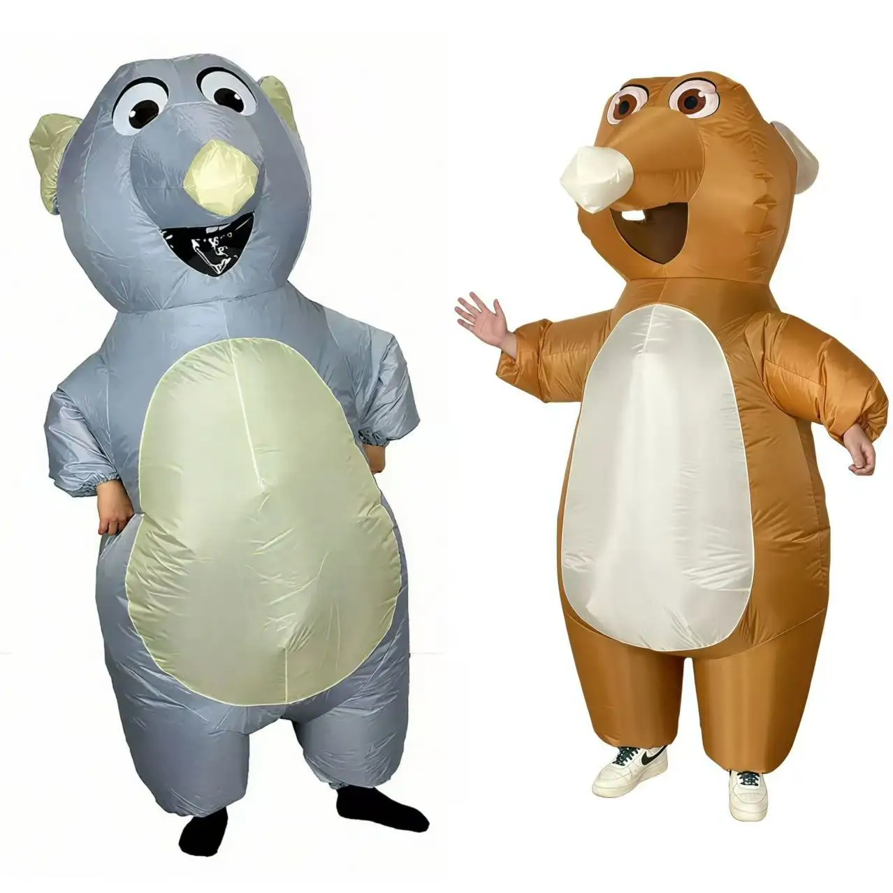 

Inflatable Rat Costume for Adult Gray Brown Animal Cosplay Jumpsuit Halloween Party Fancy Carnival Parade Dress up Jumpsuit