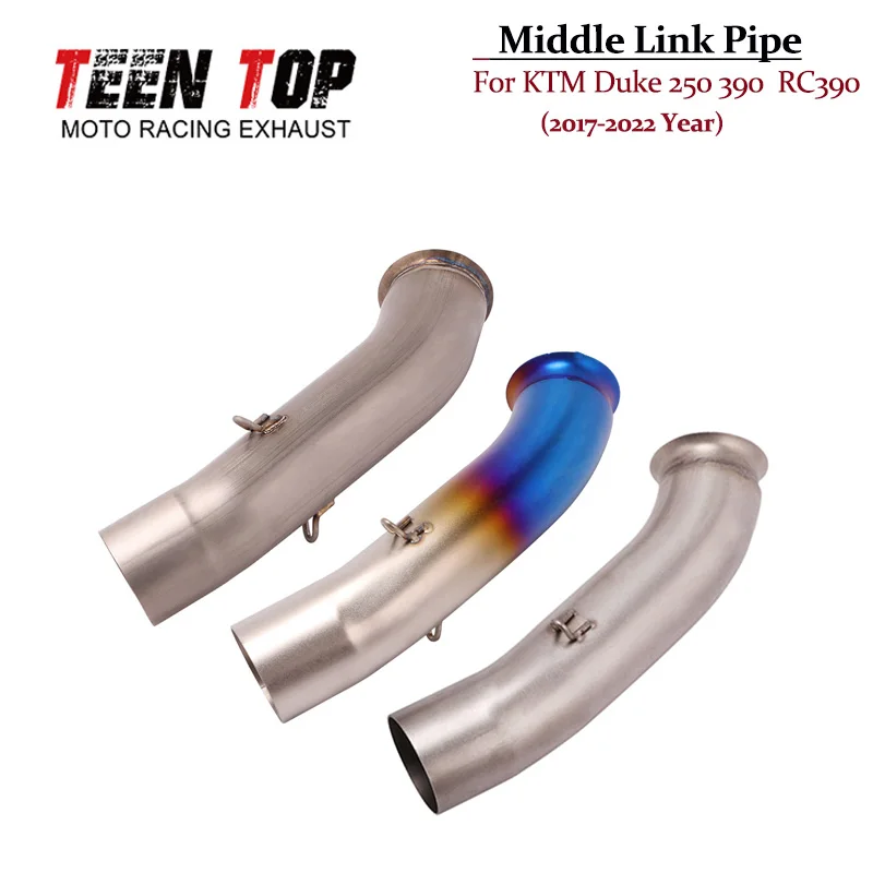 

For KTM Duke 250 390 RC390 Middle Link Pipe 2017+ Motorcycle Exhaust Pipe Duke390 Exhaust Mid Connect Tube 51mm Escape Moto