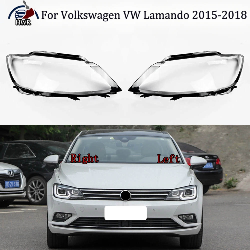 

For Volkswagen VW Lamando 2015 2016 2017 2018 High Transparent Headlamp Shell Lens Cover Plexiglass Replace Original Lampshade