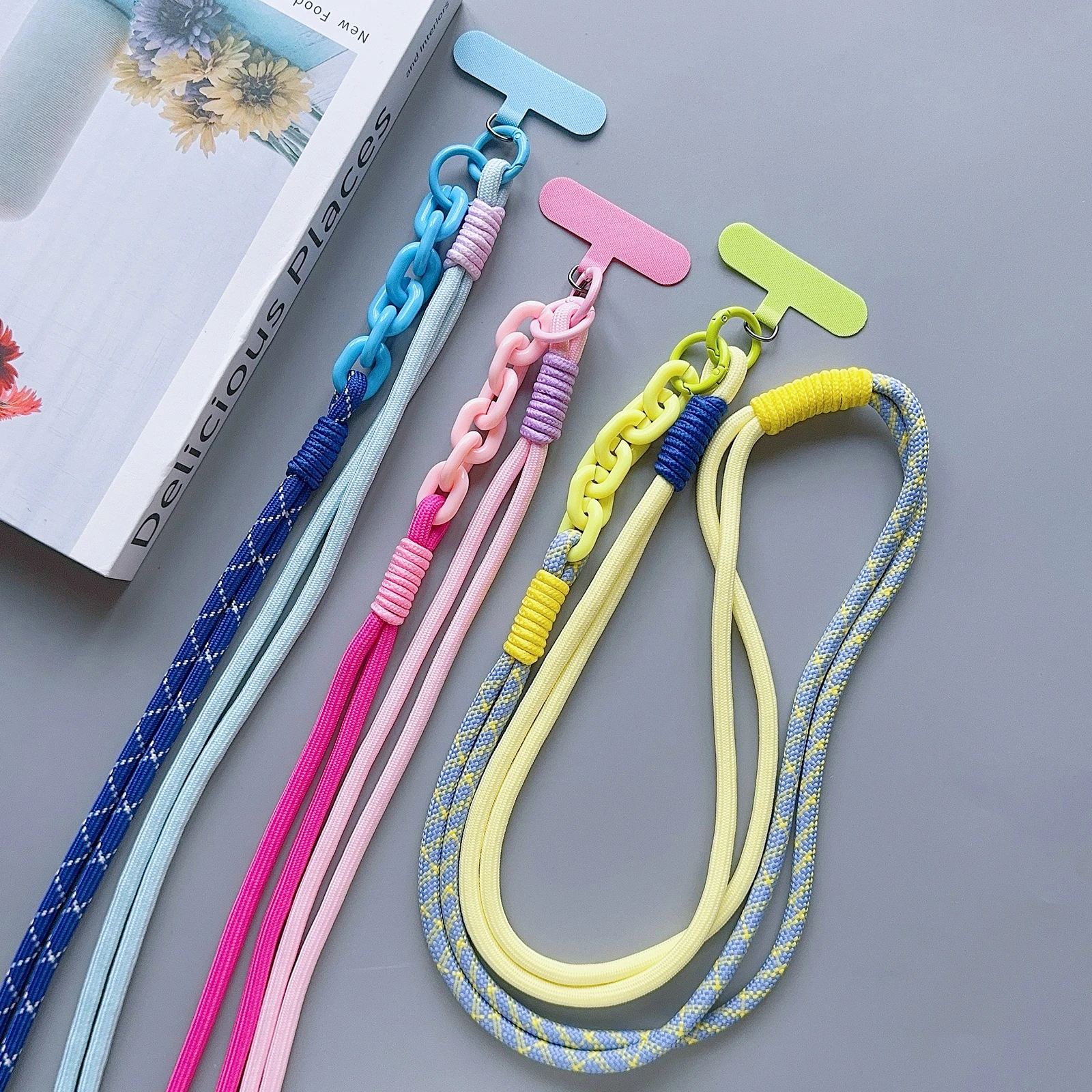 New Fashion Trend Diagonal Long Rope Mobile Phone Universal Lanyard Shoulder Strap Lanyard Neck Multi-Functional Anti-Loss Rope