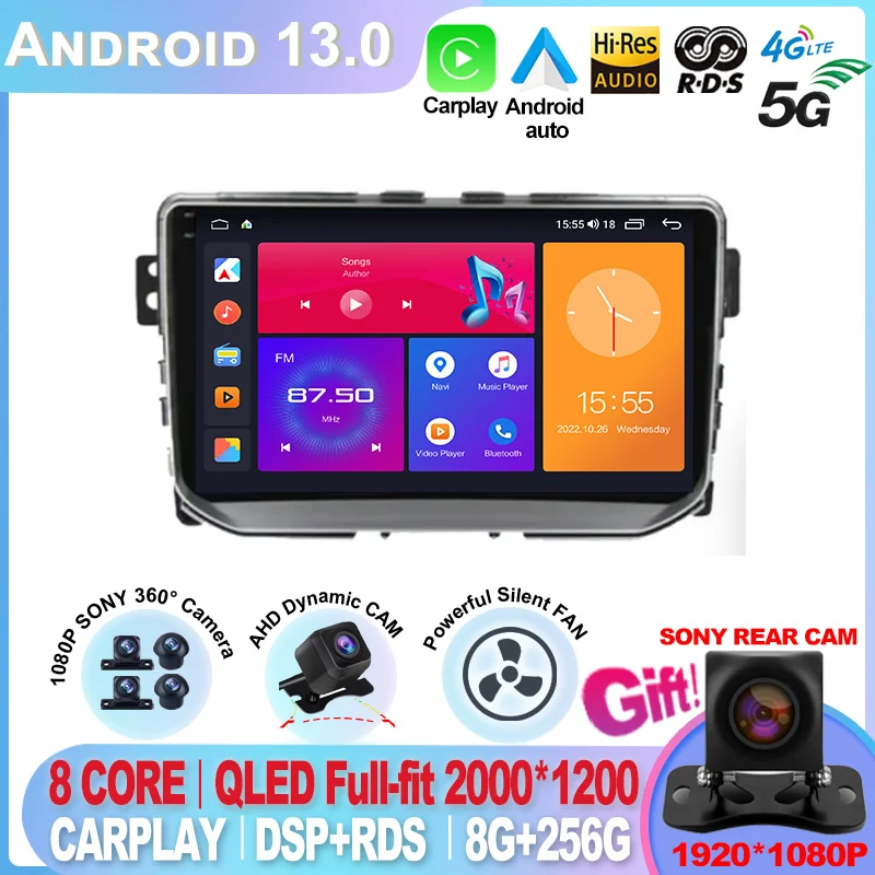 

For Great Wall Haval Hover H2 2015 - 2020 Android13 Auto Car Radio Stereo Multimedia Player GPS Navigation DVD NO 2DIN Carplay