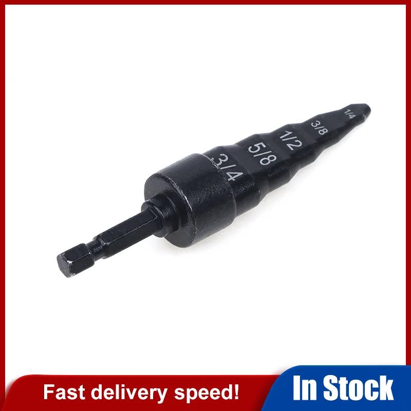 5 In 1 Air Conditioner Copper Pipe Expander Swaging Drill Bit Set Repair Tool Black Carbon Steel Pipe Expander