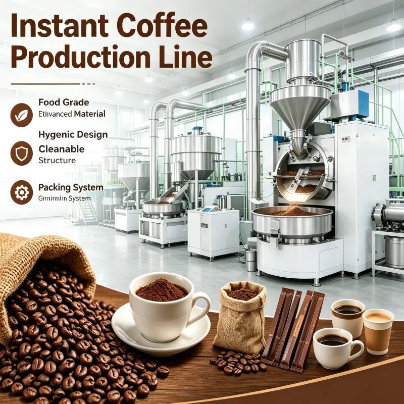 Startup Coffee Factory Equipment Cold Brew Coffee Production Line Small‑Scale Industrial Coffee Grinder Processing Set Custom