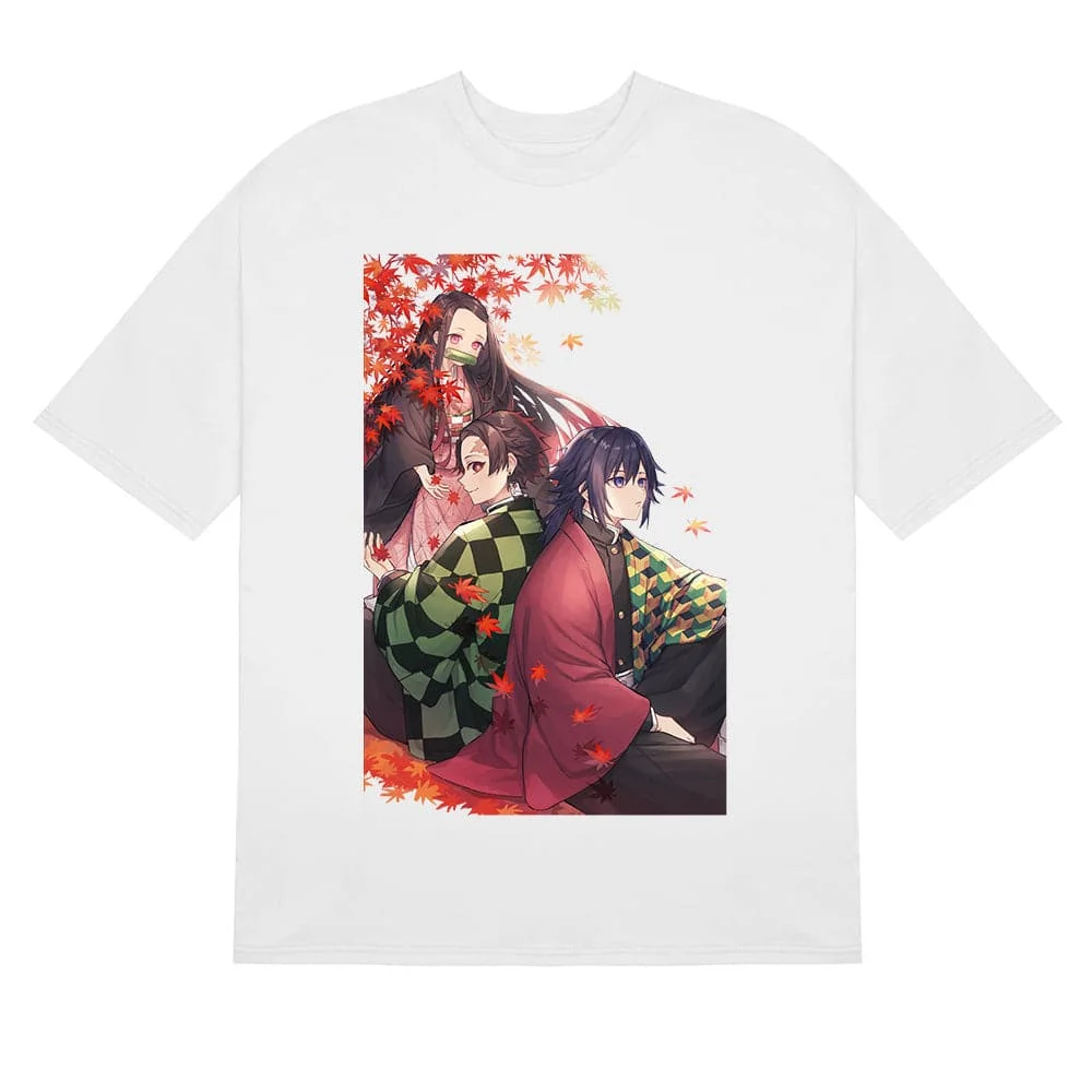 Demon Slayer Autumn Trio T-Shirt - Tanjiro, Nezuko, and Giyu