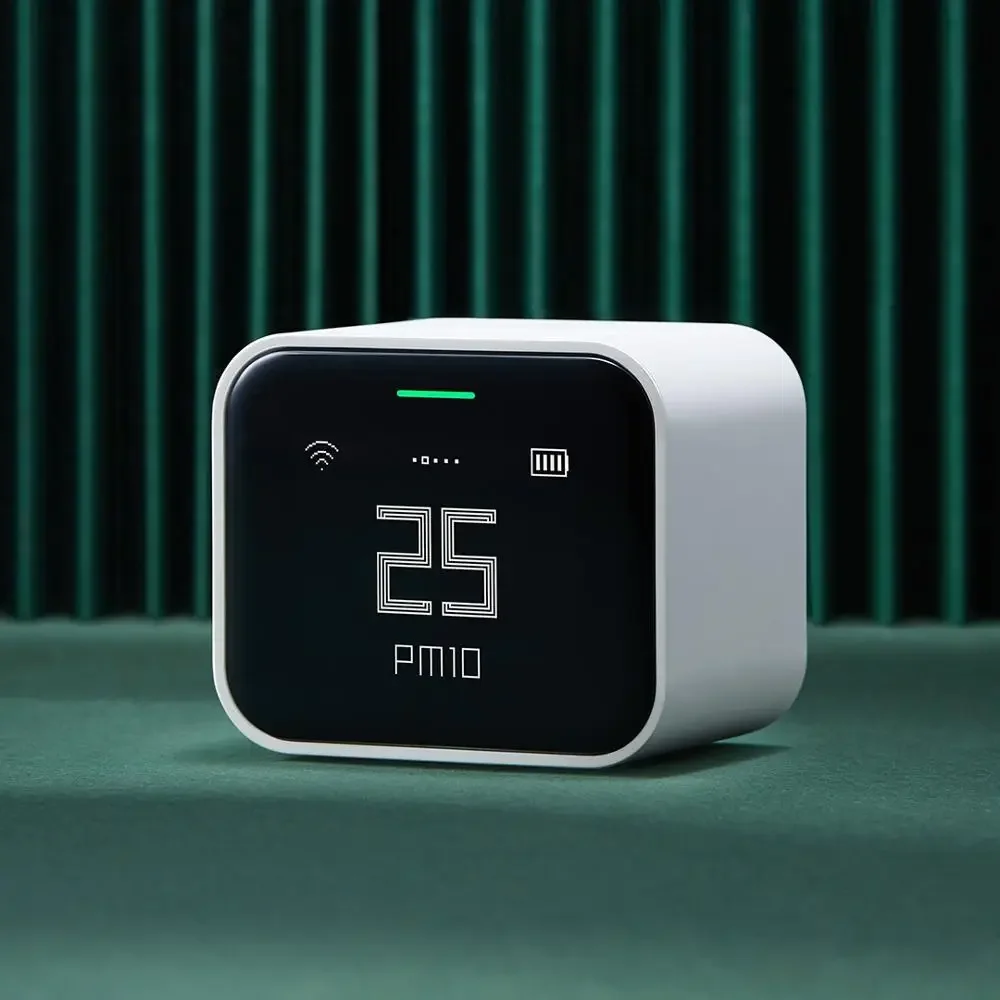 Imagem -02 - Qingping Detector de ar Lite Retina Toque Tela Ips Operação Toque Pm2.5 mi Casa App Controle Monitor ar Trabalho com Apple Homekit