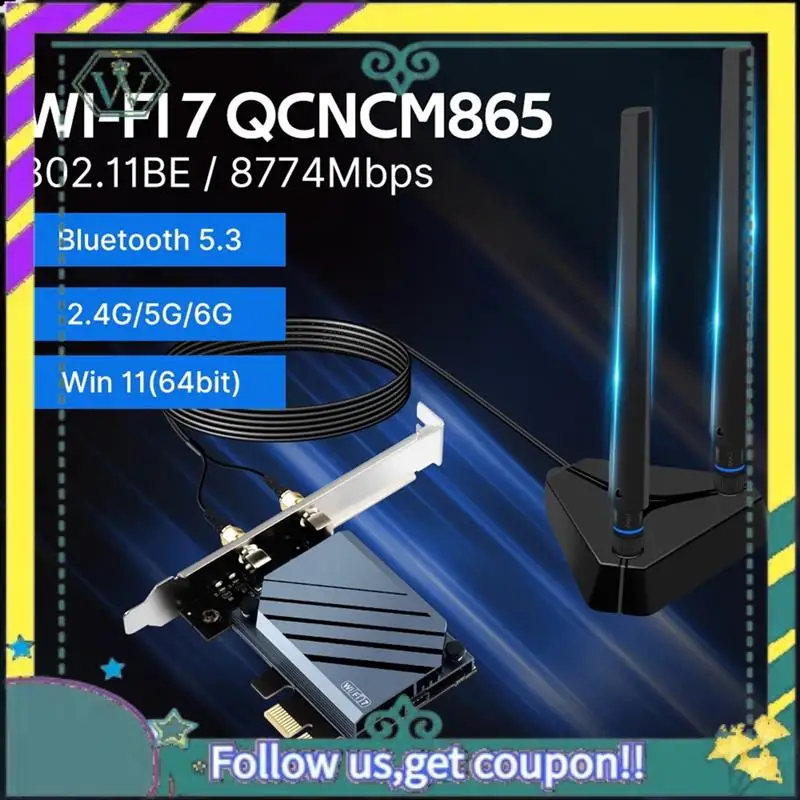 Nuevo adaptador Bluetooth 5,3 WIFI 7 adaptador de tarjeta de red inalámbrica Wifi7 Forwin11 Withqualcomm