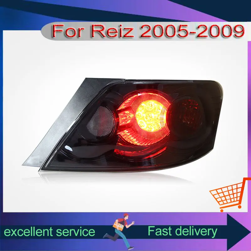 Auto Styling Für Toyota 2005-2009 Mark X Reiz Rücklicht Upgrade DRL Geräucherte Rücklicht LED Blinker Bremse auto Zubehör