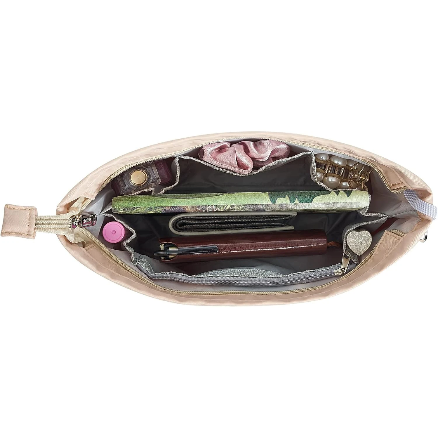 Insert organisateur de sac à main en nylon de qualité supérieure - 13 - Doublure de sac à main fourre-tout de poche avec fermeture éclair, 4 tailles disponibles