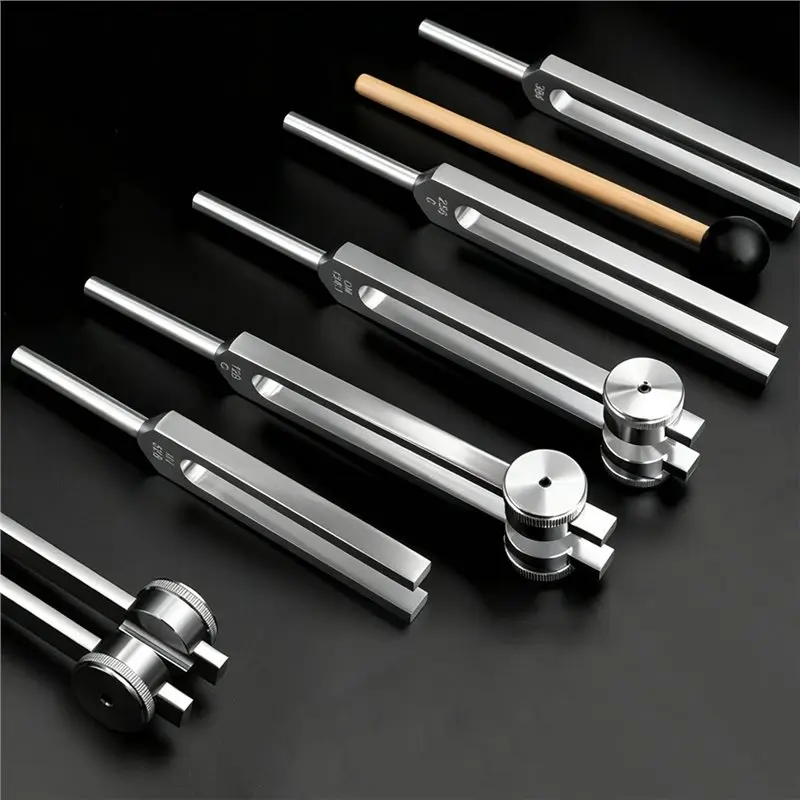 ABVE-Weighted& Unweighted Tuning Forks For Healing Chakra, For Healing Set- 128Hz, 136.1Hz, 256Hz, 384Hz, 528Hz