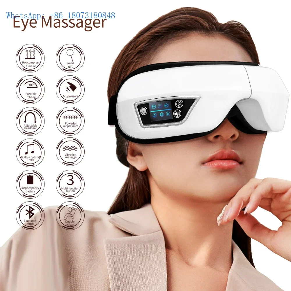 4D Smart Airbag Vibration Eye Massager Eye Care Instrument Heating Music Relieves Fatigue