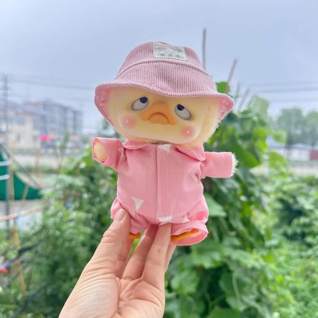 

15cm Cute Mini Plush Doll'S Clothes Outfit Accessories For Upset duck Dolls pink Casual Suit Clothing Kid Gift