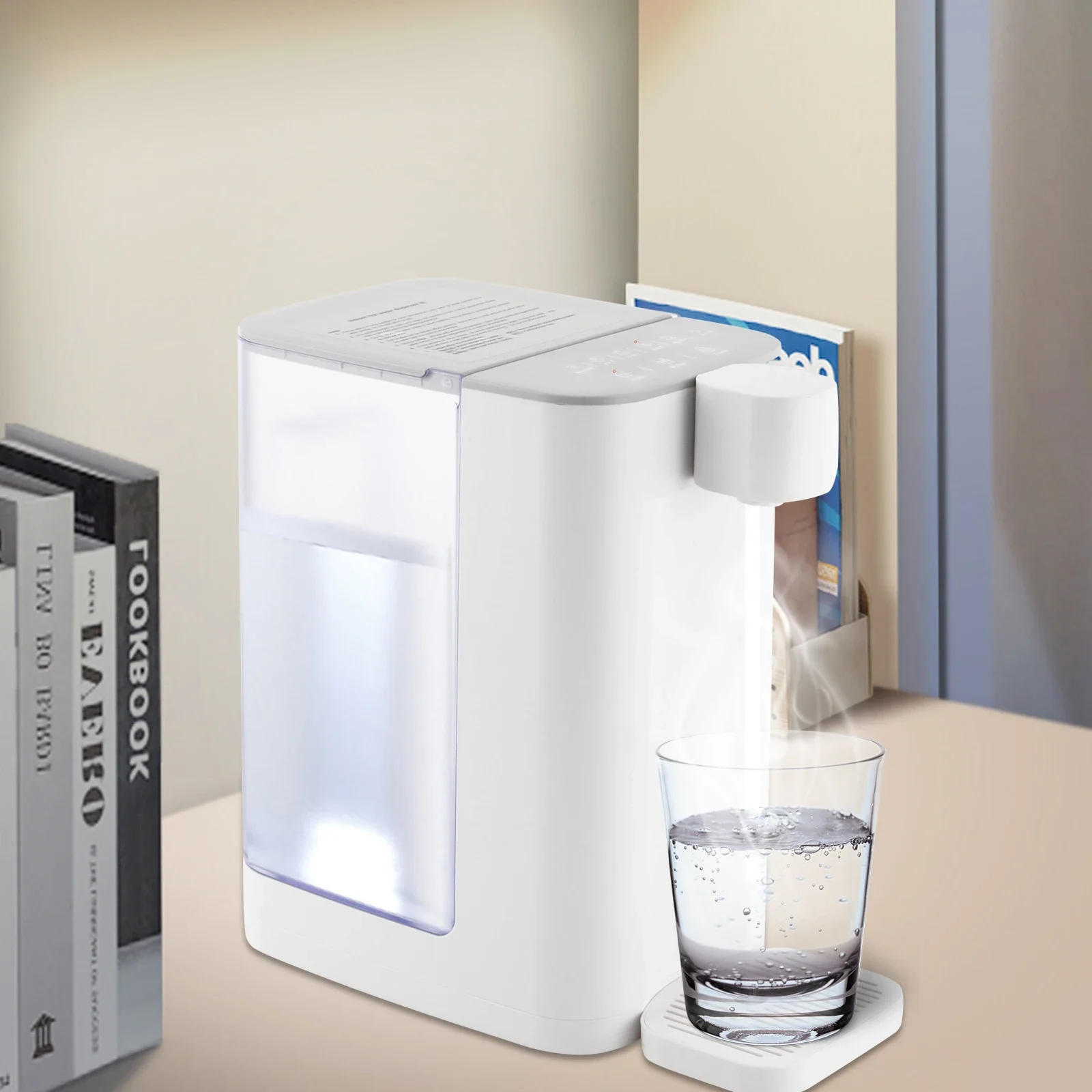 2000W 전기 주전자 5가지 온도 옵션 및 160ml/260ml 2가지 수위를 위한 인스턴트 온수 디스펜서