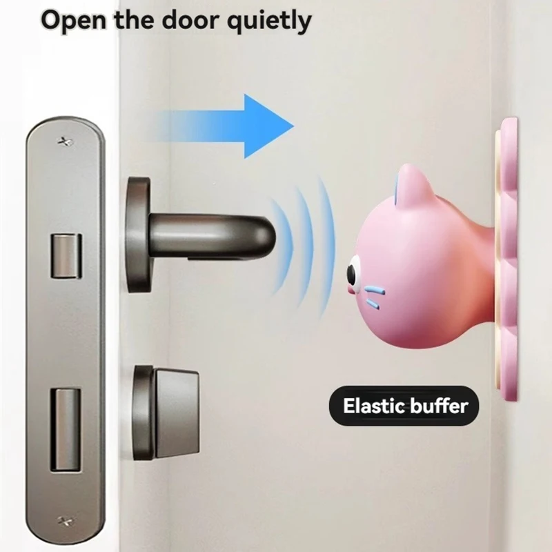 Cute Cartoon Anti-Pinch Door Pads – Soft Silicone Bumpers for Handles & Doors, Noise-Free & Child-Safe Finger Protection Guards