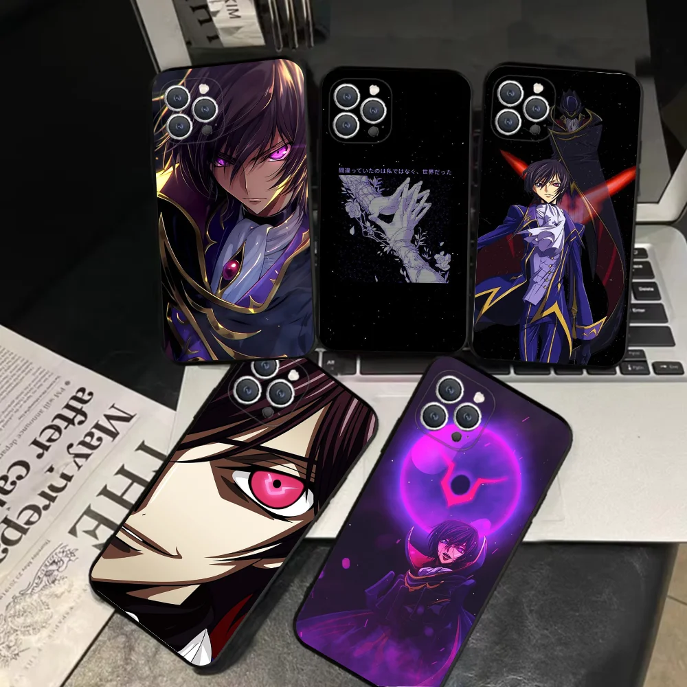 Code G-Geass  Phone Case For iPhone 16,15,14,13,12,11,Pro,X,XS,Max,XR,Plus,Mini Soft Black Cover